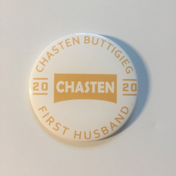 2020 First Husband Chasten Buttigieg 3" Button Mayor Pete Buttigieg for President LGBTQ Gay Military Veteran