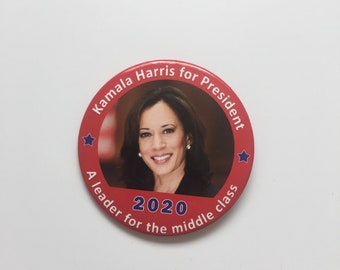 2020 Senator Kamala Harris President 3" Button A leader for the middle class Pin