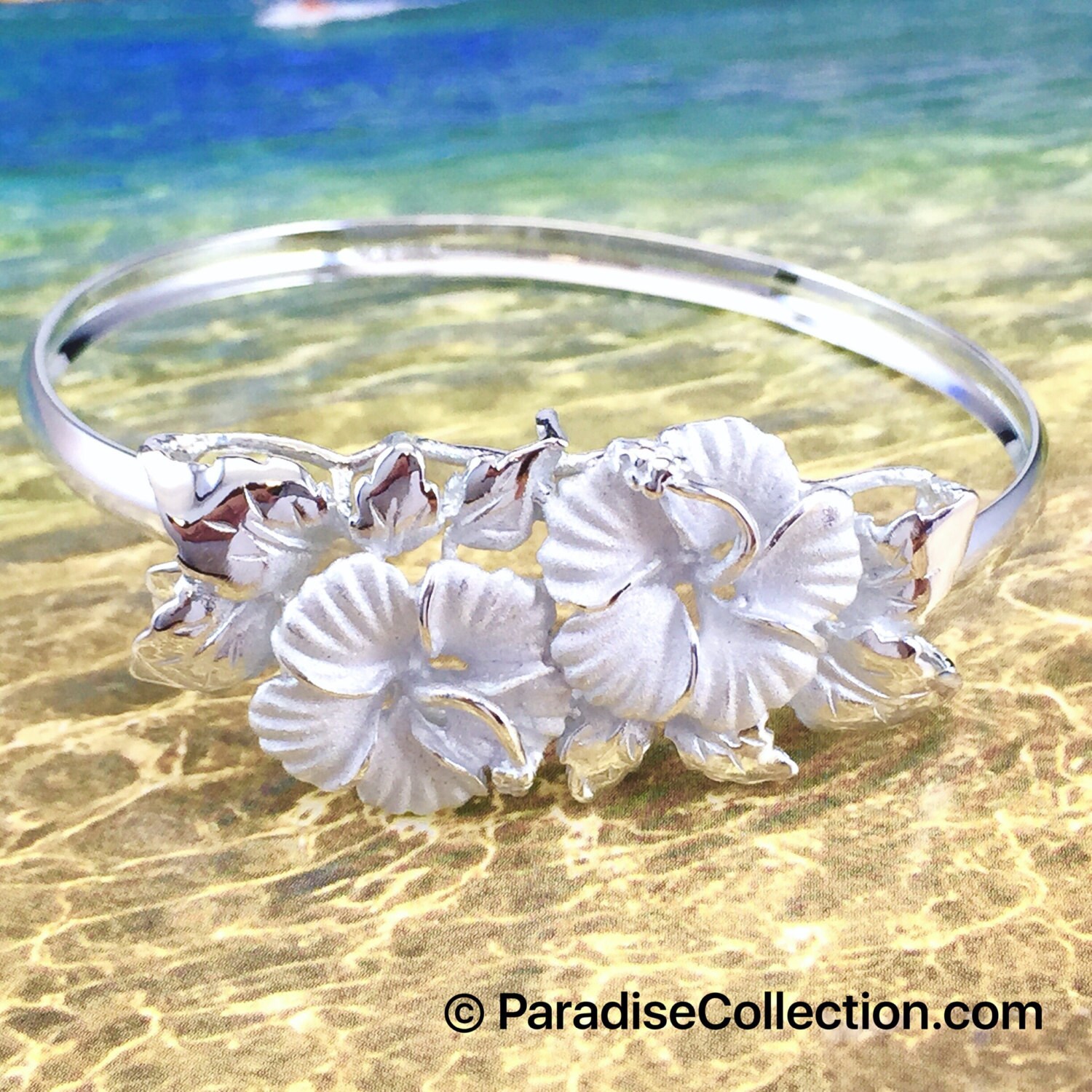 Hibiscus Charm Bangle main image 1