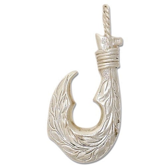 Fish Hook Pendant .925 Sterling Silver