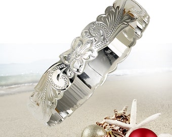 ハワイアンジュエリー　バングル　スターリングシルバー　925 ハワイアンジュエリー ソリッド .925 スターリングシルバー キルト