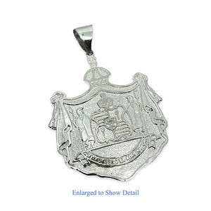 Sterling Silver Hawaiian Coat of Arms Pendant