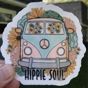Hippie Soul Premium waterproof sticker/decal, UV safe