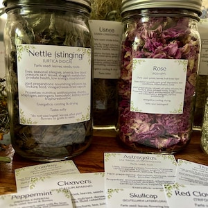 Herbal Apothecary Labels: 75+ Vintage Style Herb & Mushroom Stickers (Instant Download PDF)