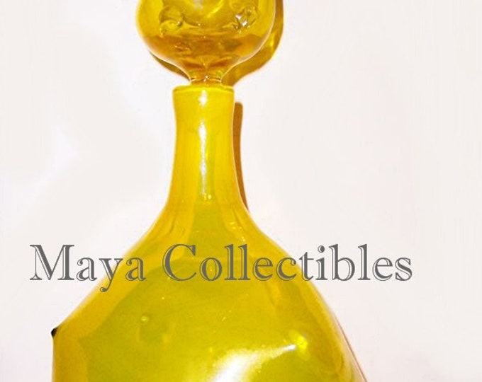 Blenko 1959 Wayne Husted Decanter Jonquil # 5912 RARE!