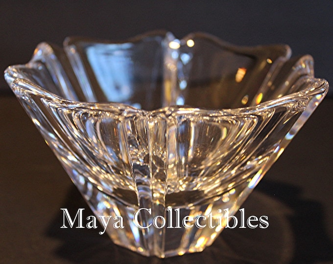 Orrefors Orion Mini Bowl Sweden Crystal Lars Hellsten Design Signed