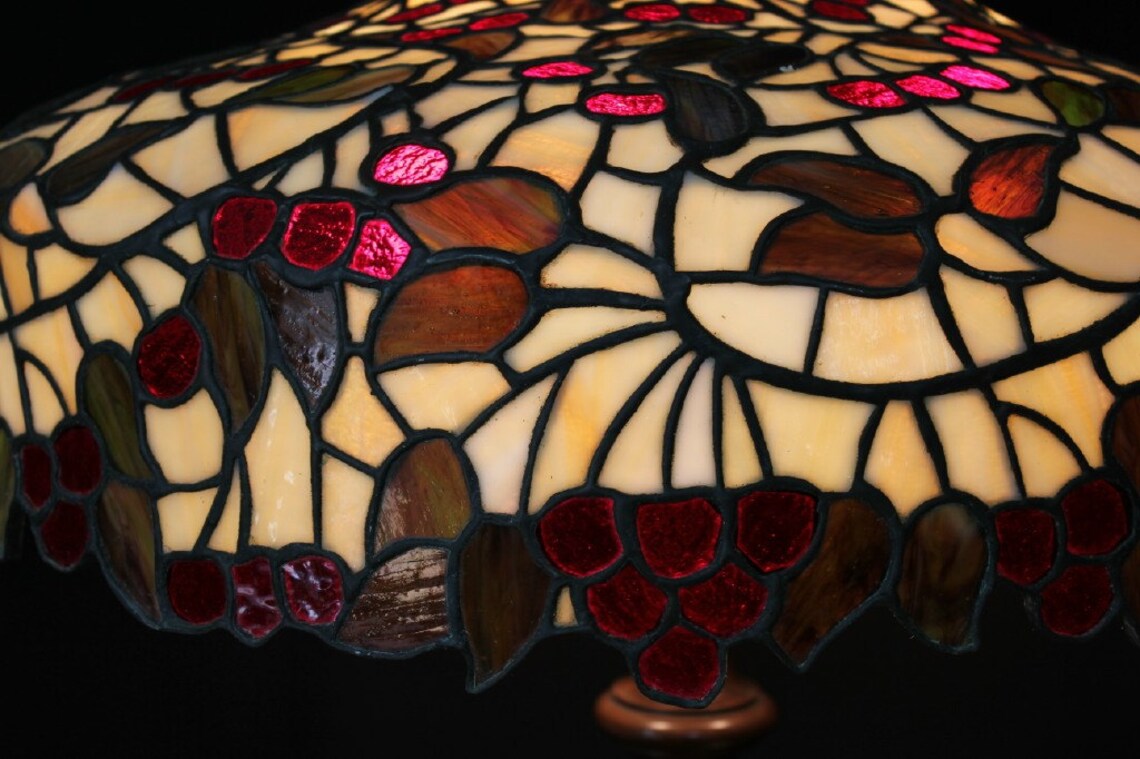 Chicago Mosaic Leaded Stained Glass Lamp Shade Cherry Tree Tiffany Style 25 Etsy