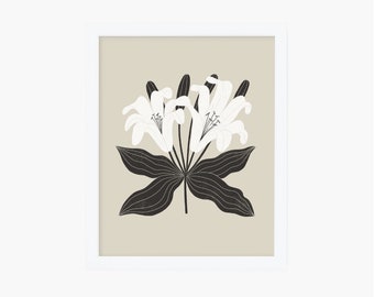 MODERN FLOWER 04 Art Print