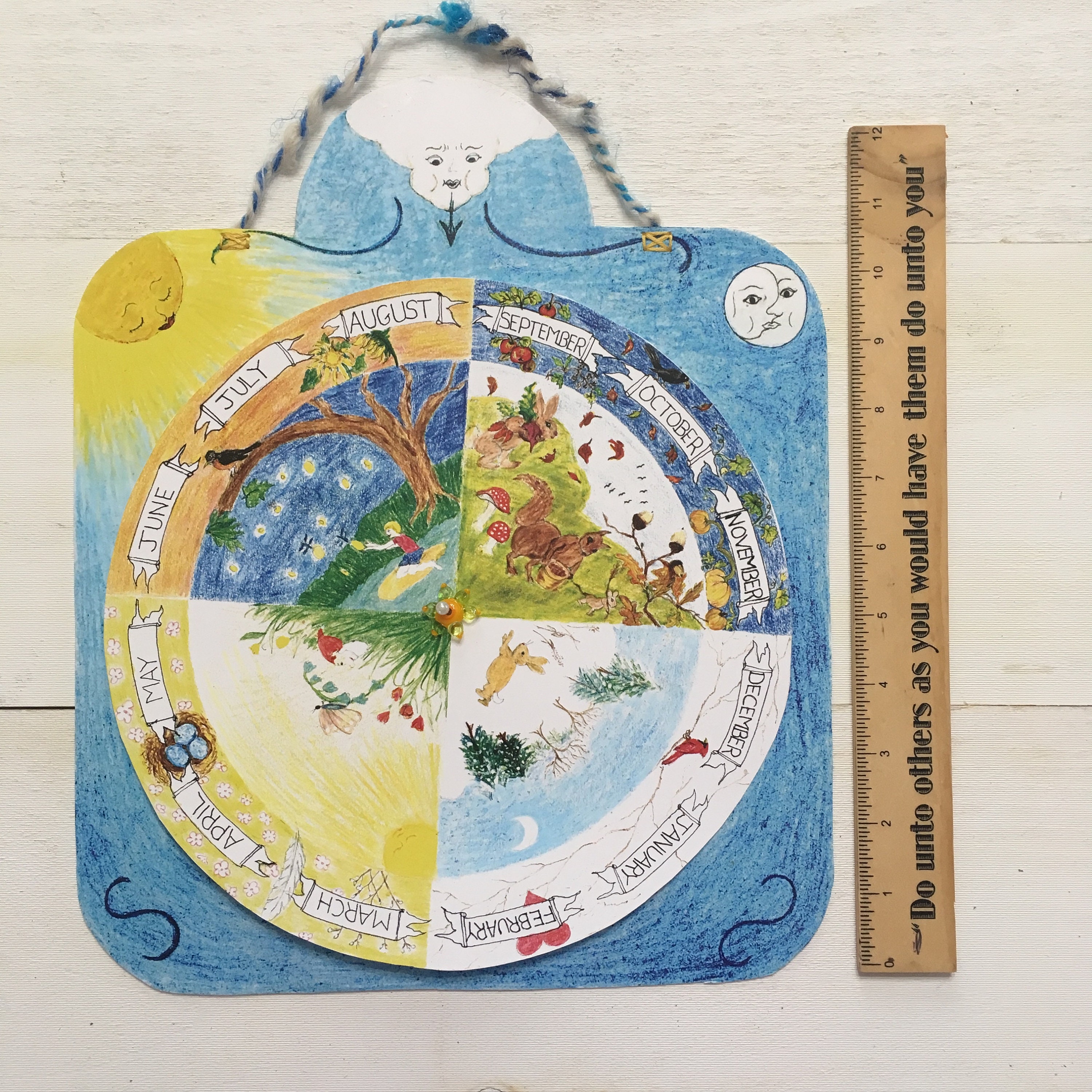 Continuous Calendar of the Seasons Etsy