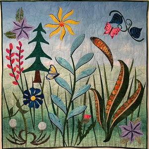 Garden Party, art quilt