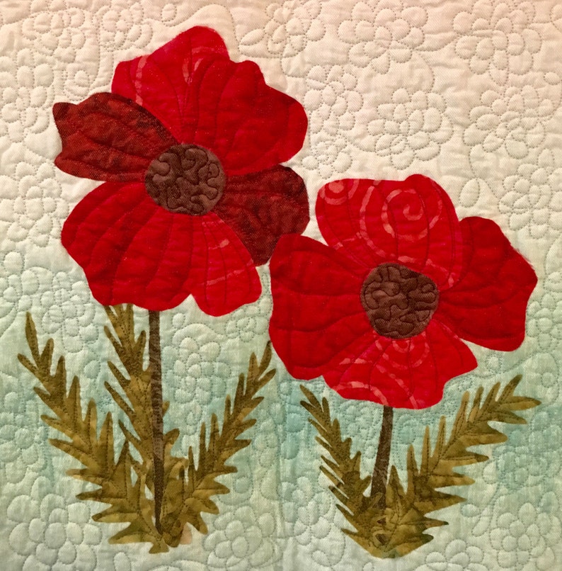 Poppies Quilt Pattern Etsy