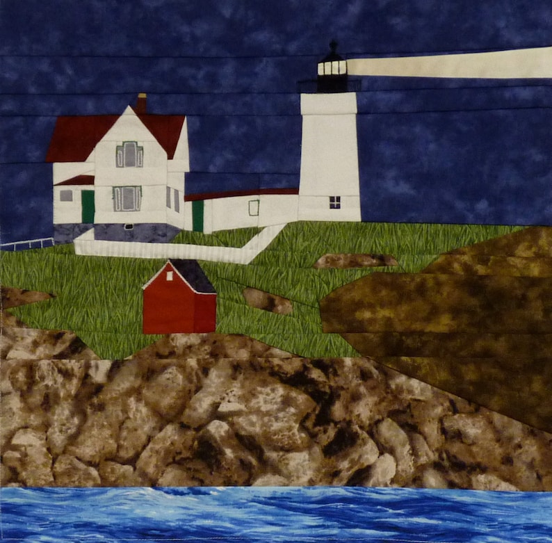 Cape Neddick, ME Lighthouse Quilt Pattern Etsy