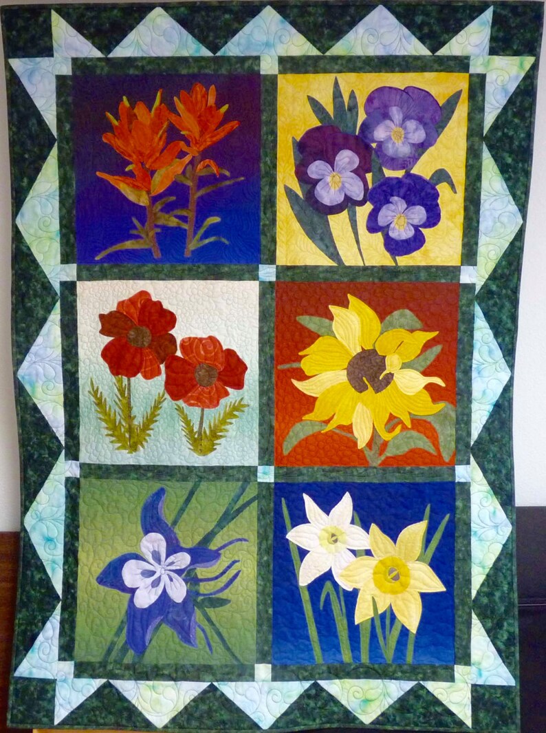 Indian Paintbrush quilt pattern Etsy