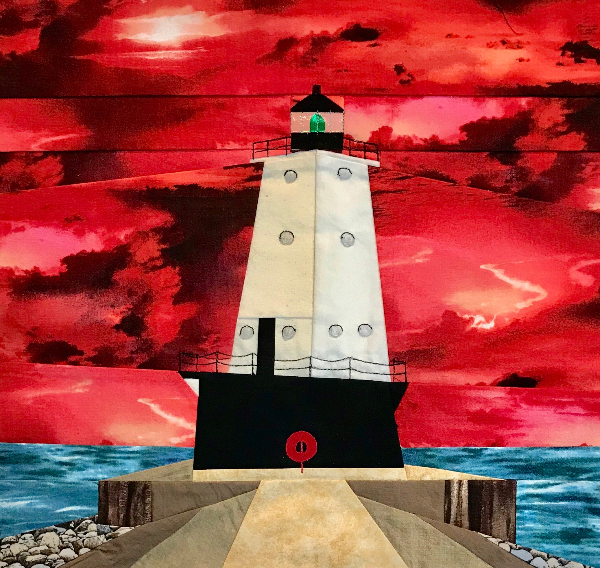 Ludington North Breakwater, MI Lighthouse Quilt Pattern Etsy