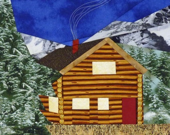 Mountain Log Cabin quilt pattern