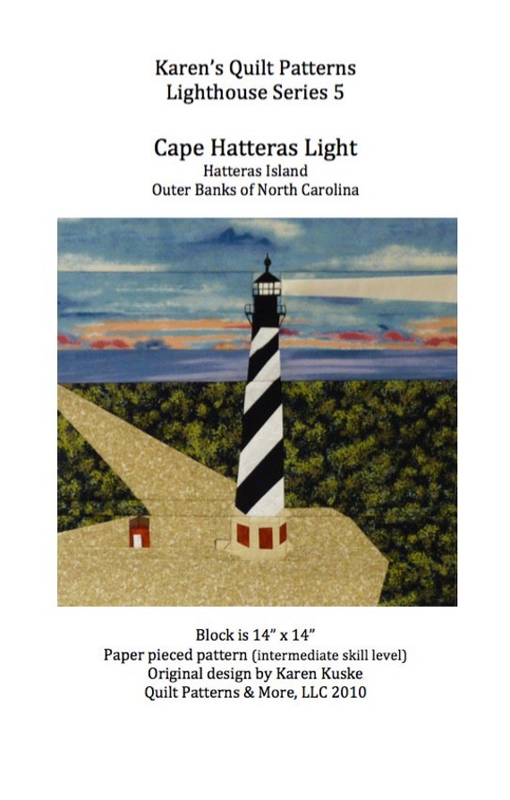 Cape Hatteras Nc Lighthouse Quilt Pattern Etsy