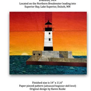 Duluth, MN Lighthouse quilt pattern image 2