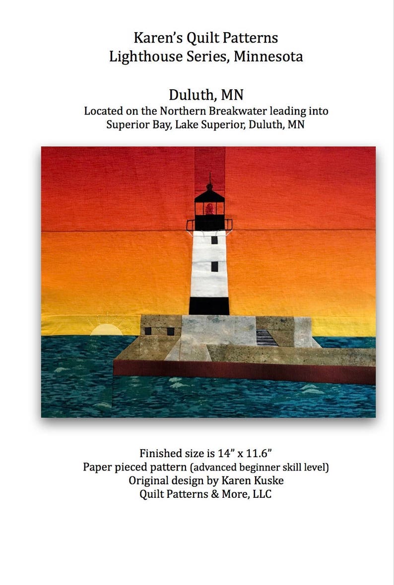 Duluth, MN Lighthouse quilt pattern image 2