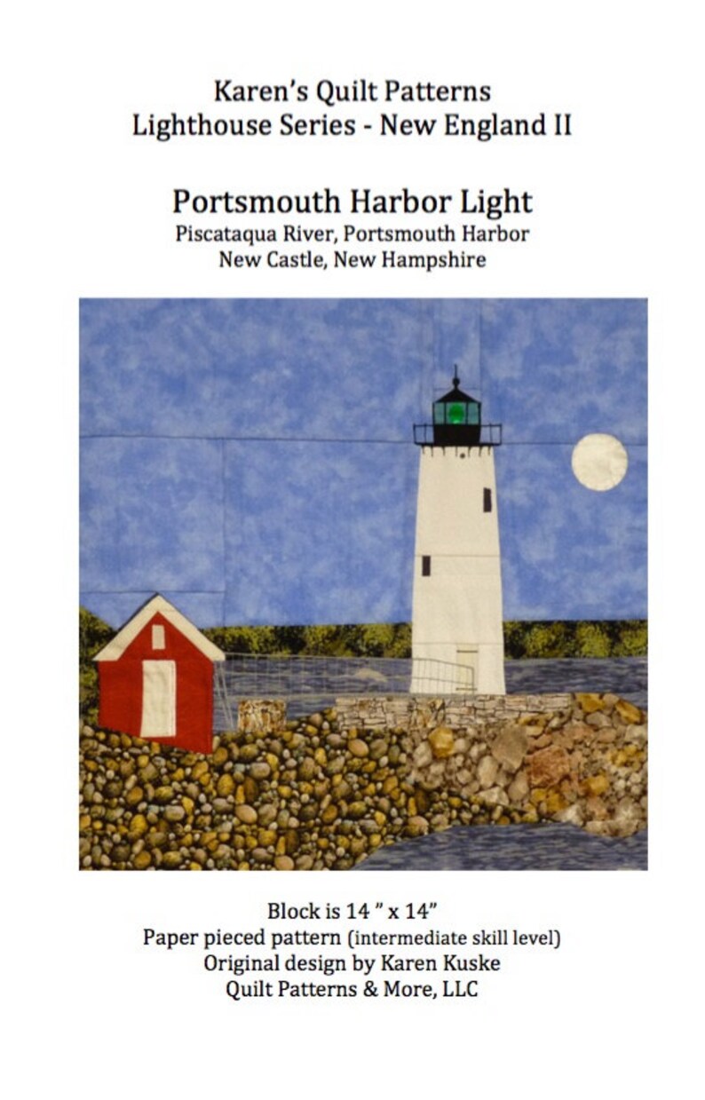 Portsmouth Harbor NH Lighthouse Quilt Pattern Etsy