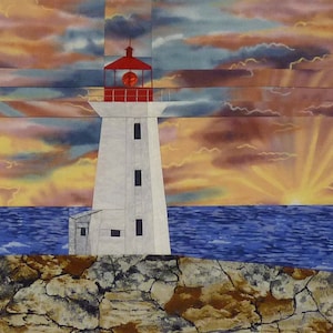 Peggy&#39;s Point, NS Lighthouse quilt pattern