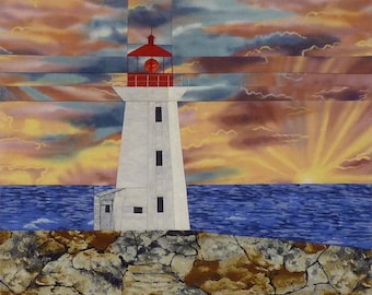 Peggy&#39;s Point, NS Lighthouse quilt pattern