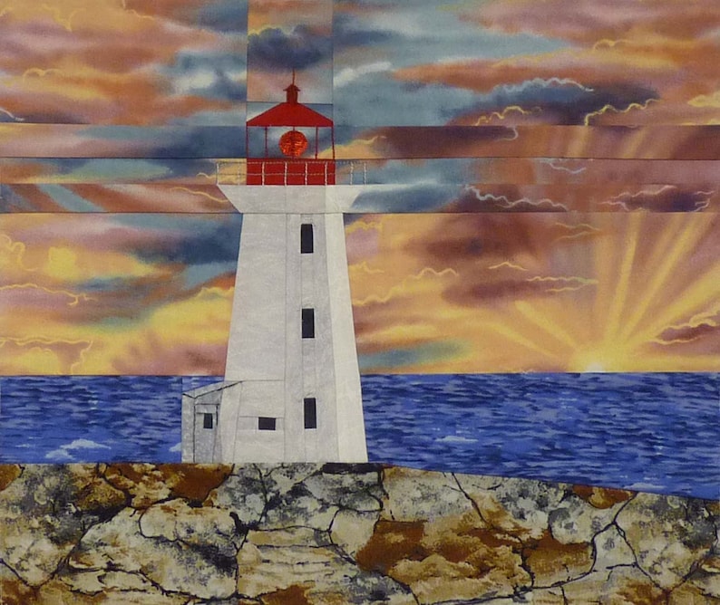 Peggy's Point NS Lighthouse quilt pattern Etsy