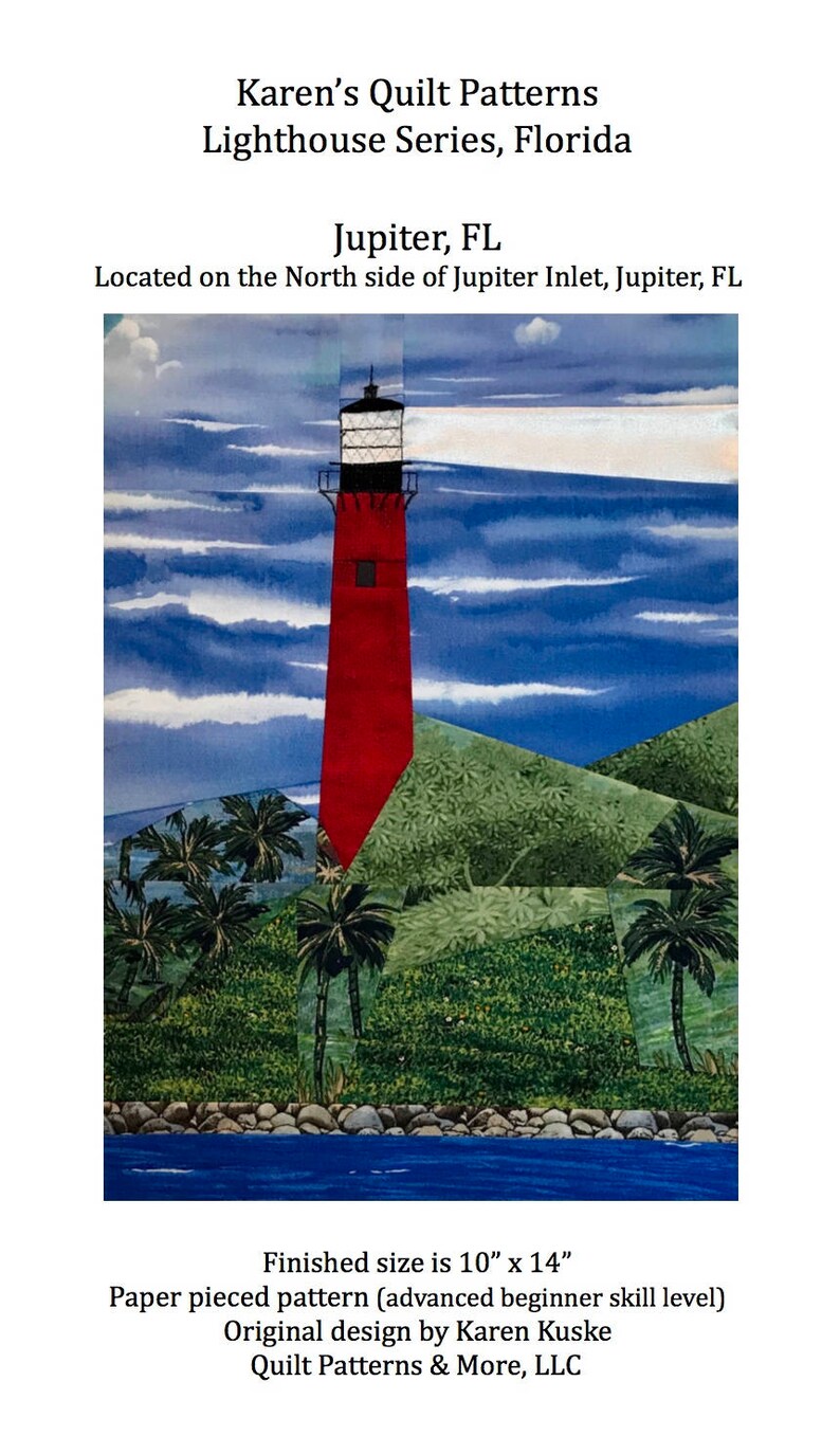 Jupiter, FL Lighthouse Quilt Pattern Etsy
