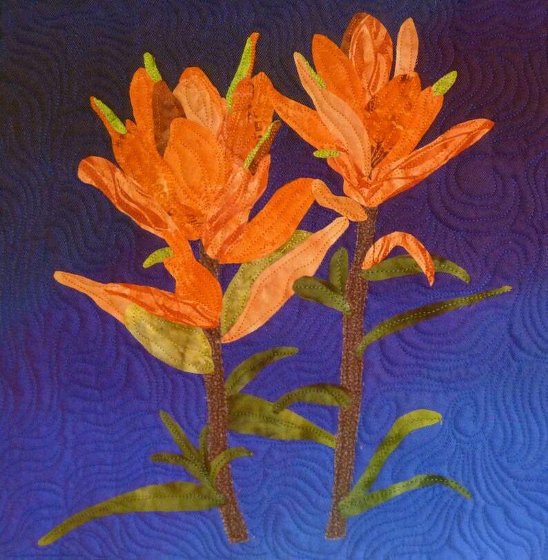 Indian Paintbrush quilt pattern Etsy