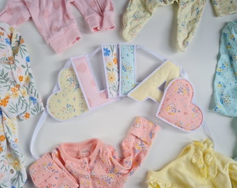 Baby clothes bunting memory keepsake