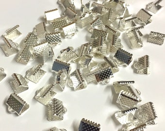 clasps//clamps for ribbon 40 gold plated medium 8mm findings for jewellery