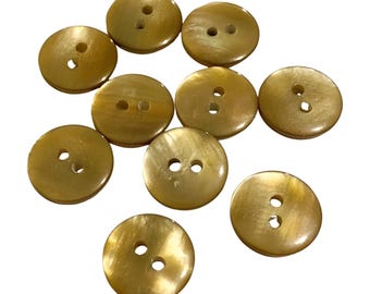 10pcs Light brown opalescent Resin Buttons: 15mm Craft Sewing Buttons