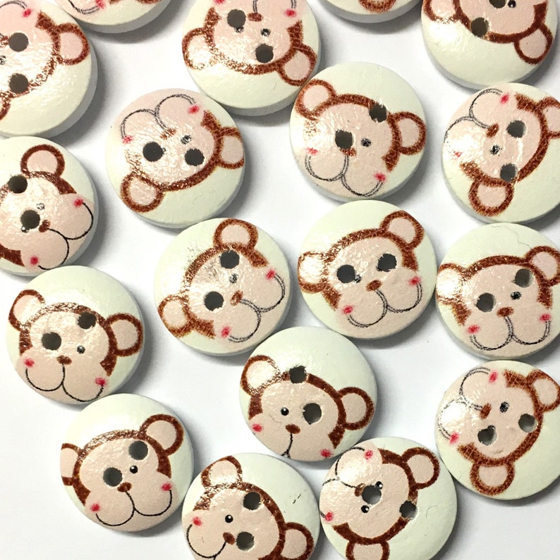 10 White Resin Two Hole Buttons Size 15mm Ideal Baby Knits