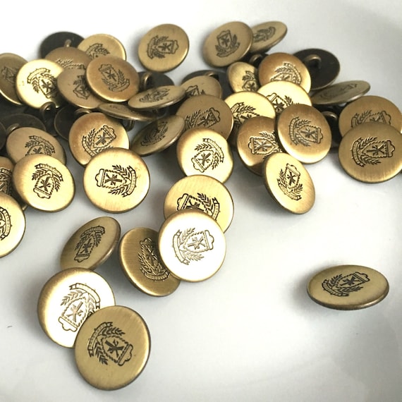10 metal button bronze buttons bronze metal buttons 15mm Etsy