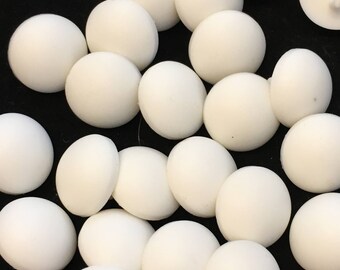 10pcs White Dome Shank Buttons: 12.5mm Craft Buttons