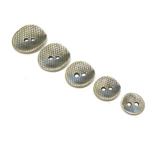 6 Knöpfe aus geätzem Metall, geätzte Metallknöpfe, silberne Blazerknöpfe, silberne Blazerknöpfe, silberne gehämmerte Metallknöpfe, gemusterte Knöpfe