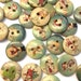20, 15mm painted christmas buttons, assorted xmas designs, christmas jumpers, festive mixed buttons 