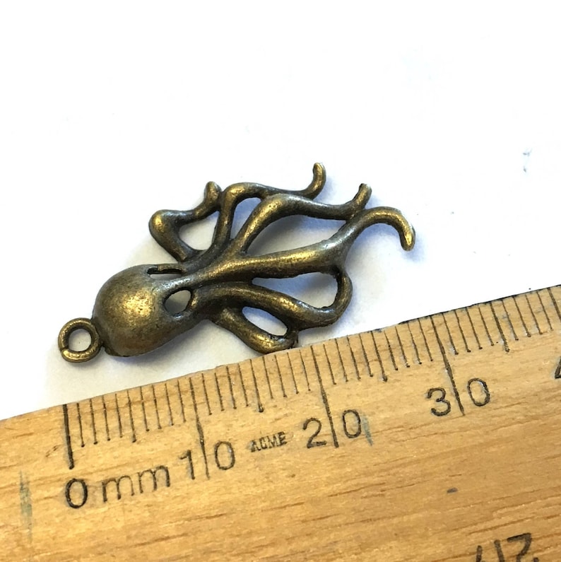 octopus charms jewelry supplies antique bronze charms jewellery making keyring charm bracelet charms steampunk charms metal charms 6