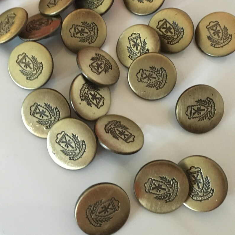 10 Metal Button Bronze Buttons Bronze Metal Buttons 15mm Etsy UK
