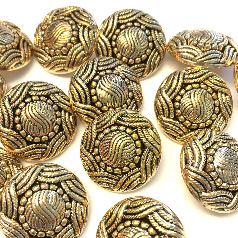 10 18mm 28L Gold Buttons Decorative Buttons Plastic Etsy UK