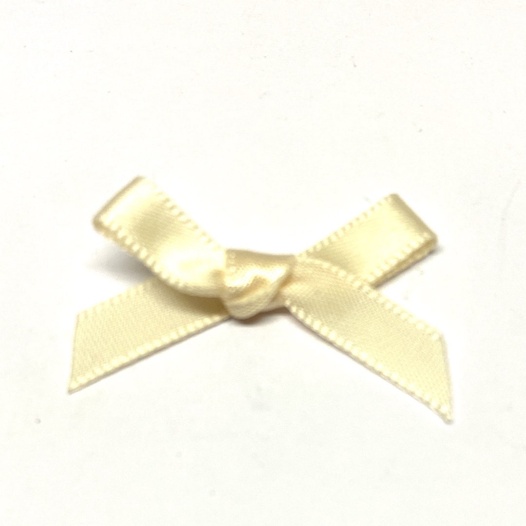 20, Satin Ribbon Bows, Ivory Ribbon Bows, Ivory Satin Bows