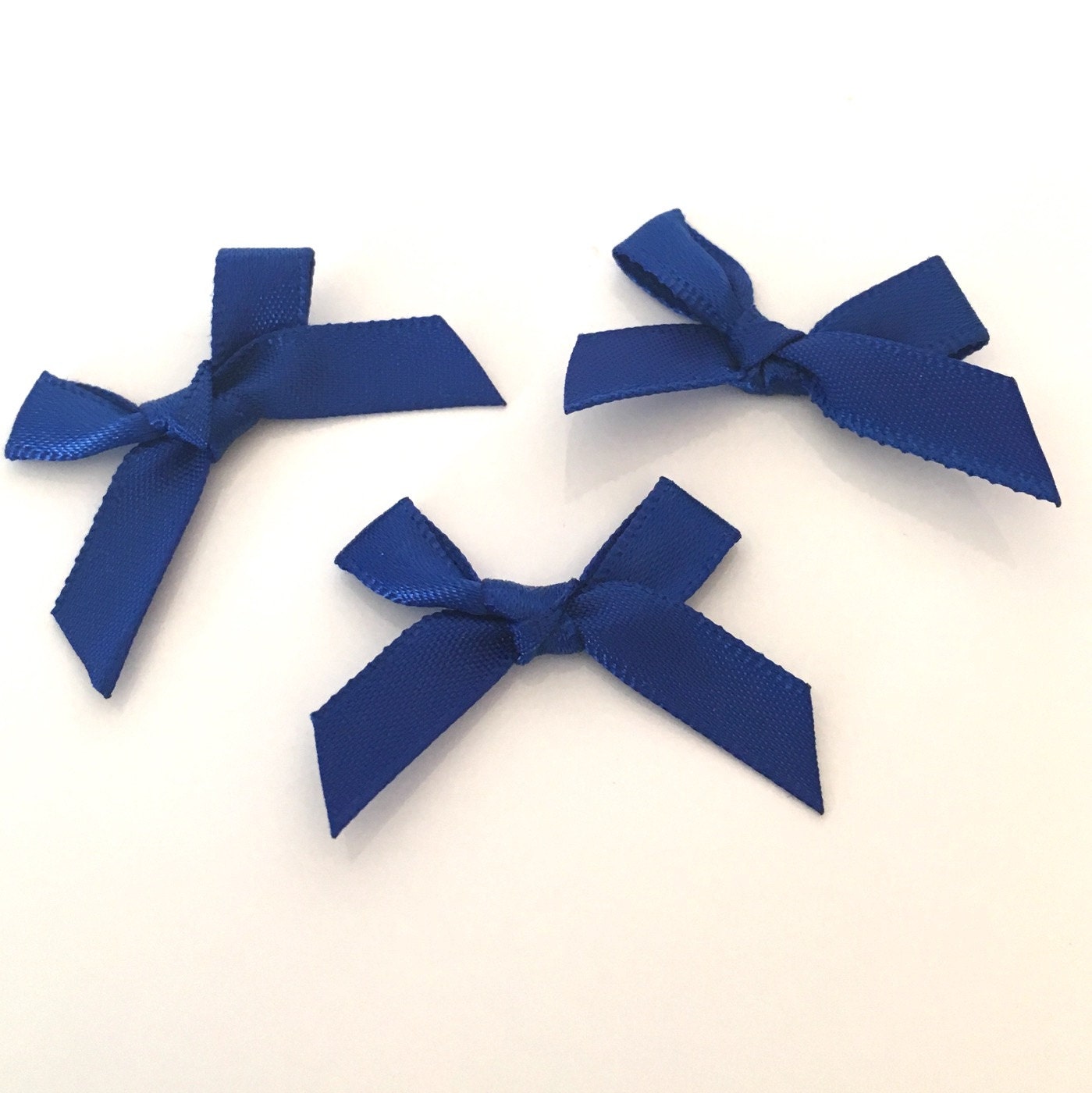 20 Satin Ribbon Bows Royal Blue Ribbon Bows Royal Blue Etsy