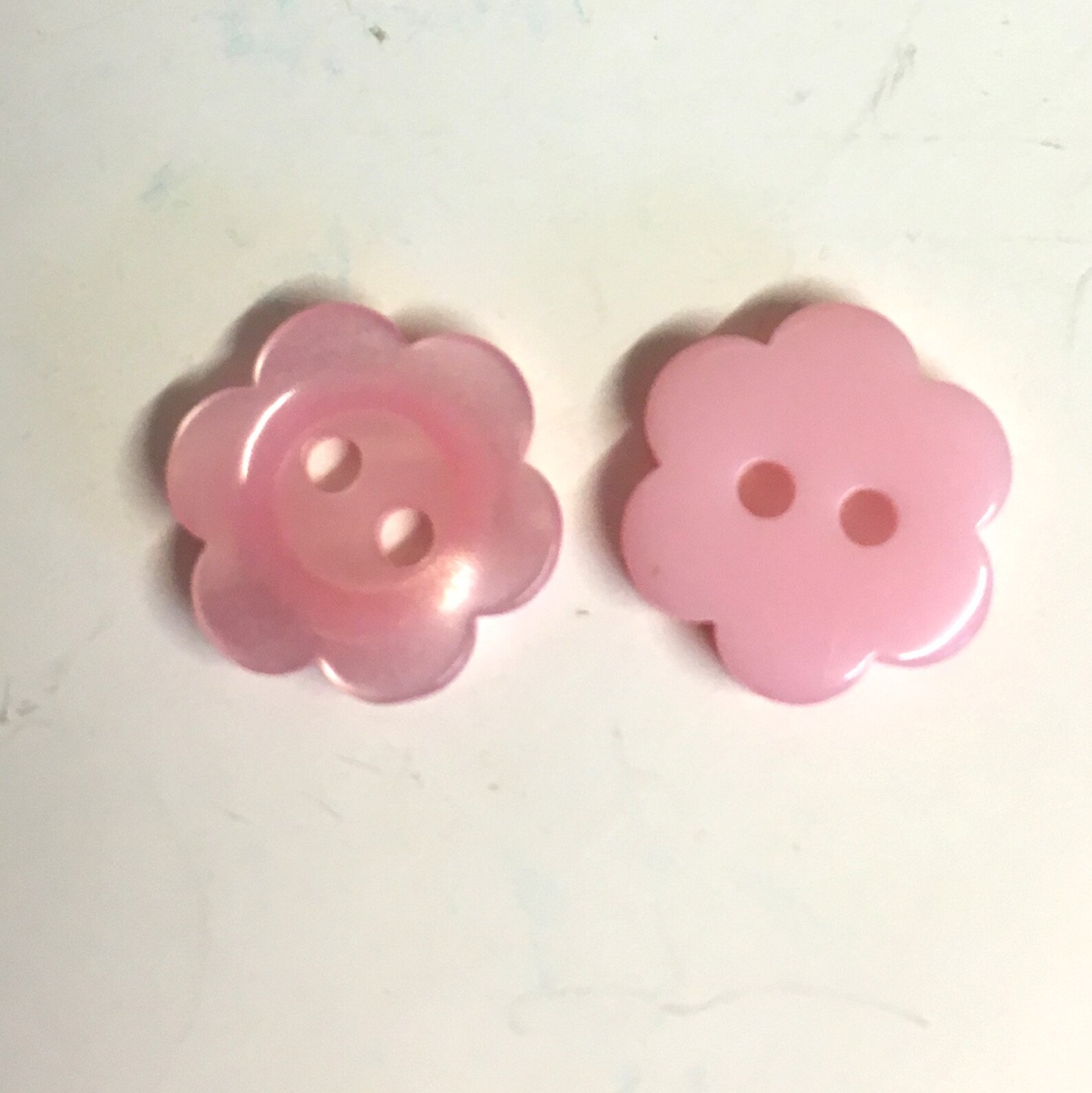 10 Pink Flower Buttons Flower Shaped Buttons 12mm Buttons Etsy