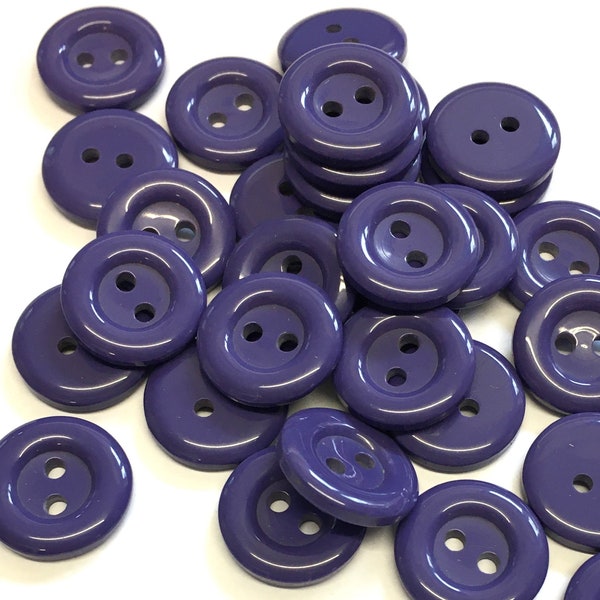 10 x Purple buttons, bright purple buttons, 15mm buttons,  round buttons, resin buttons, bright buttons, shiny buttons, craft buttons