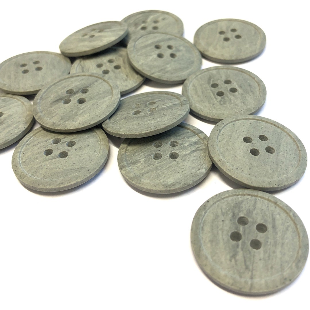 Quit Button Stone 6 Grey Stone Effect Resin Buttons: 25mm Coat Buttons - Etsy