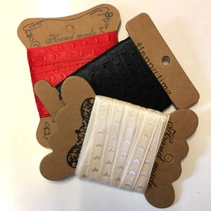 5M, heart ribbon, woven heart ribbon, 10mm ribbon, beautiful woven ribbon, choice of colours, valentines ribbon, gift wrapping ribbon