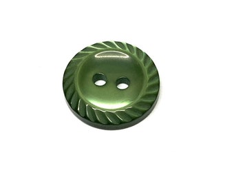 10, 16mm green milled edge buttons, sewing buttons, green buttons, nylon button, opalescent button, sweater buttons