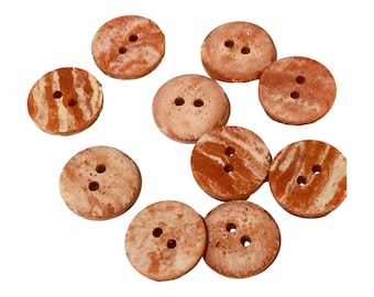 10pcs 15mm salmon stone Resin Buttons, Round Sewing Buttons