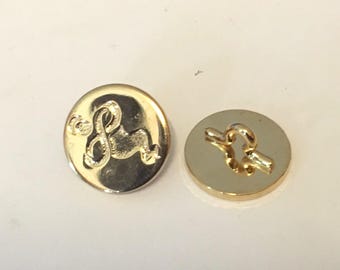 6, gold buttons, solid metal buttons, 15mm and 20mm metal buttons, blazer buttons, genie buttons, vintage buttons, infinity symbol buttons