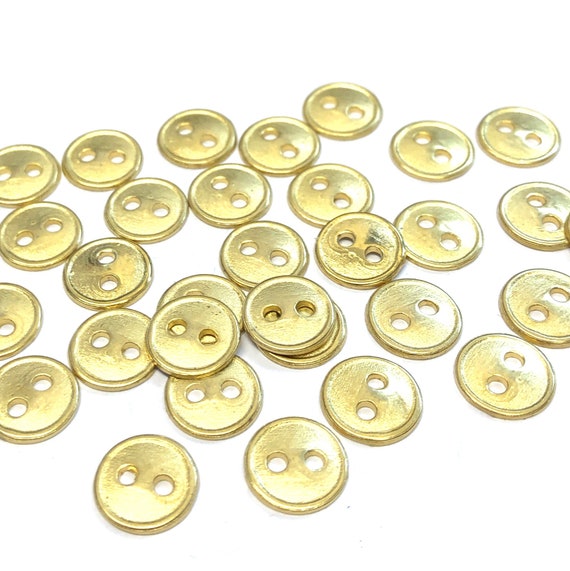 10mm (16L) gold metallic shirt button - The Button Shed