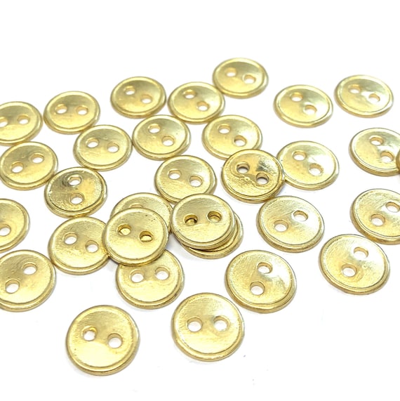 10mm (16L) gold metallic shirt button - The Button Shed